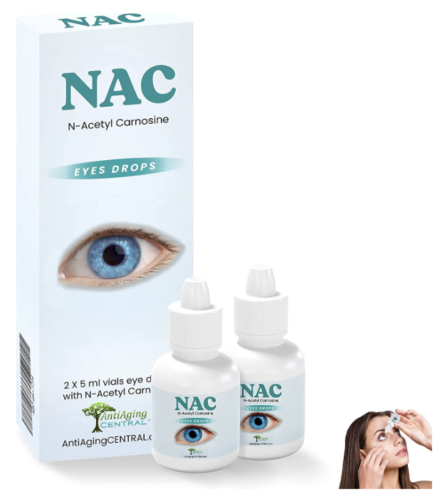 ANTIAGINGCENTRAL NAC Eye Drops | N-Acetyl-Carnosine Eye Drops (2 vials of 5ml Each)…